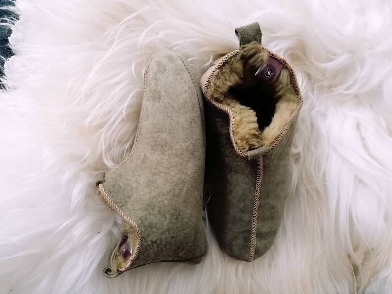 Miko Olive Luxury Sheepskin Slippers image 6