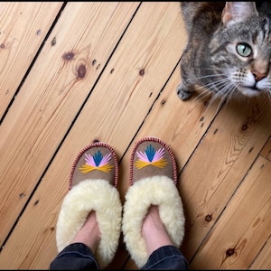 Lucky Draw Sheepskin Moccasin Slippers
