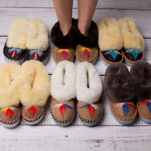 Lucky Dip Sheepskin Moccasins Slippers