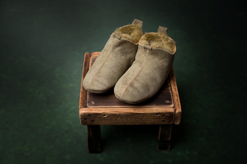 Miko Olive Luxury Sheepskin Slippers image 2