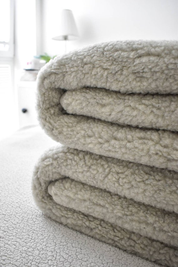 Merino Wool 200x200 Large Blanket Throw Etsy