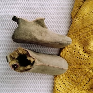 Miko Olive Luxury Sheepskin Slippers image 1