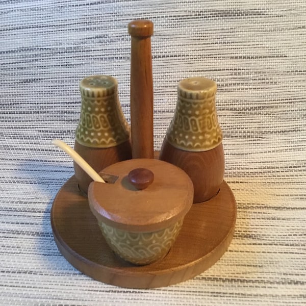 Wooden Cruet Set Etsy
