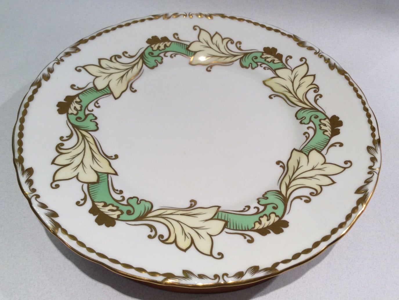 England Tuscan Fine Bone China Plate/tray With Gold Trim Etsy