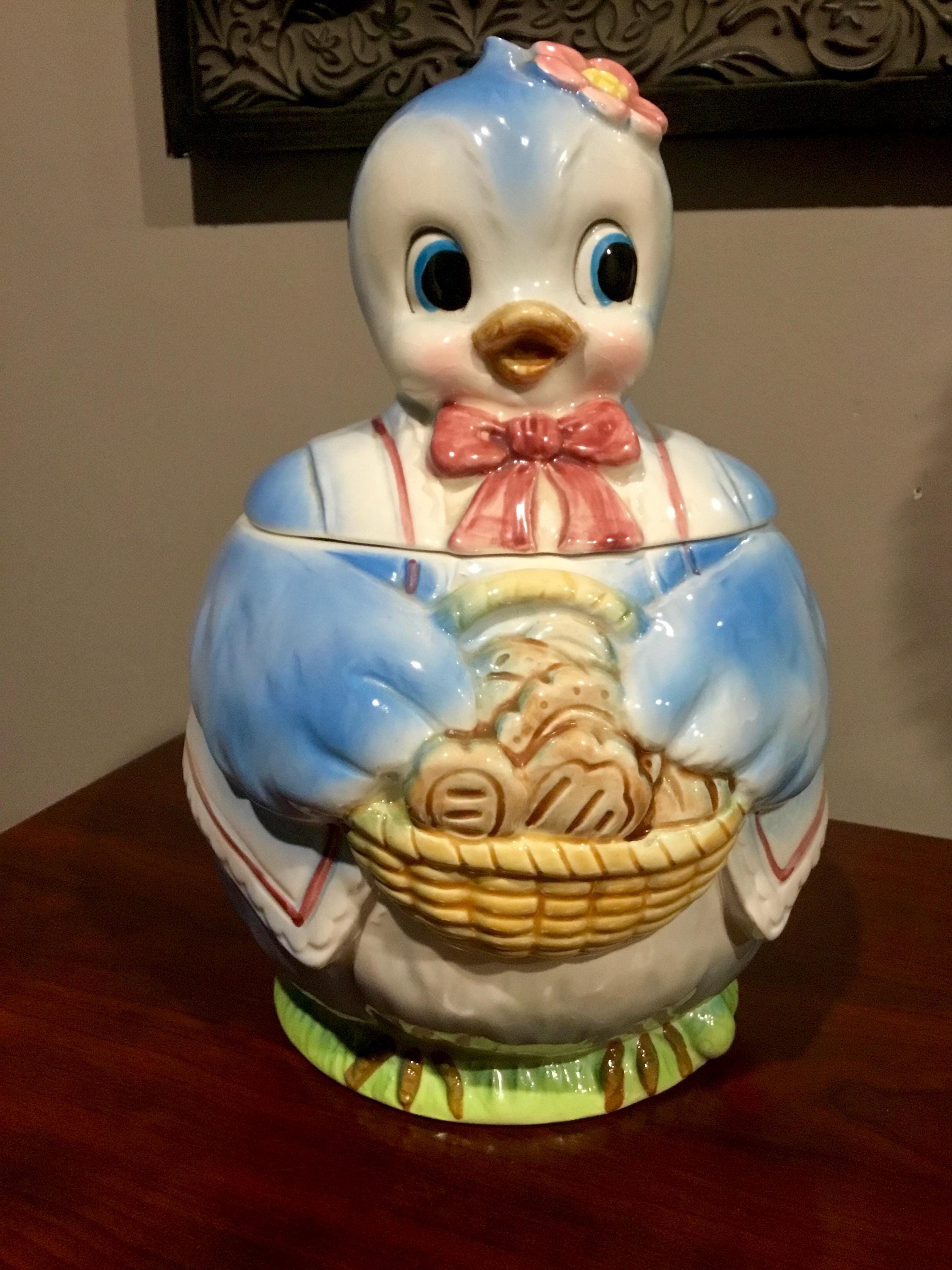 Vintage Bluebird Cookie Jar - Etsy