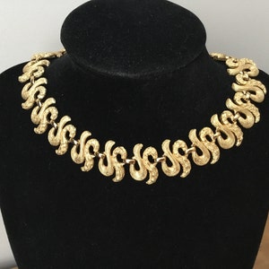 Monet signed Choker Adjustable Runway Goldtone