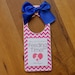 Custom Handmade Nursing / Pumping Do Not Disturb Door Sign / Hanger : Breastfeeding