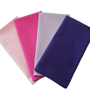 Solid Pink or Purple Cloth Napkins, Set of 4 or 6, 100% Cotton, for Everyday Use for Lunch or Dinner