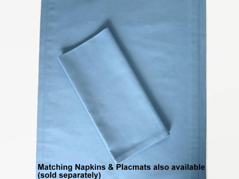 Solid Light Blue Runner Solid Navy Table Runner Solid Blue Table Runner in 4 Colors and 8 Length Options Blue Cloth Table Runner