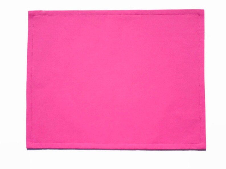 Solid Pink Cloth Placemats Set of 2 in Hot Pink Light Pink Etsy