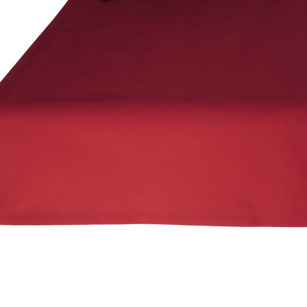 Solid Red Cloth Table Runner in 8 Lengths, also in Burgundy, Matching Napkins & Placemats Sold Separately