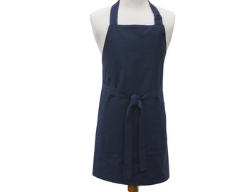 Men's or Unisex Solid Color Apron in 16 Color Options with Large Pockets and Optional Personalization