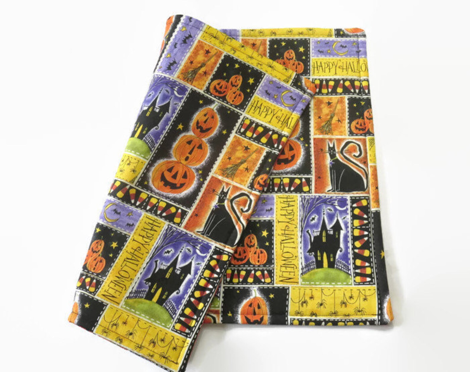 Halloween Cloth Placemats Set of 2 With Optional Etsy
