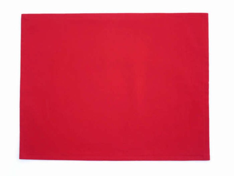 Solid Red Cloth Placemats Set of 2 Rectangle in 3 Red Shades Etsy