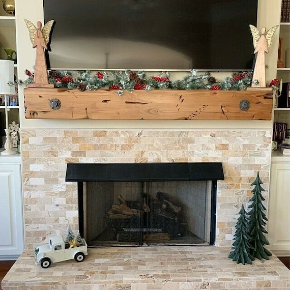 Floating Mantel Shelf Rustic Beam Distressed Barn Wood Design - Etsy