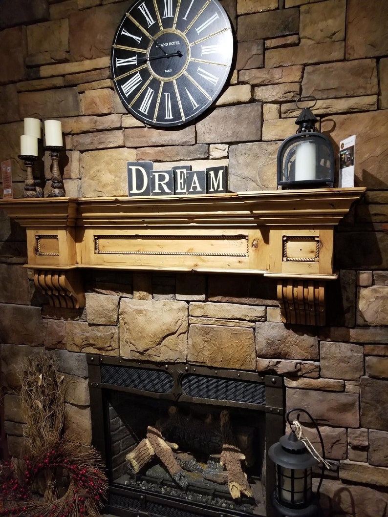 Fireplace Mantel / Shelf: Custom Made With Corbels Vintage ...