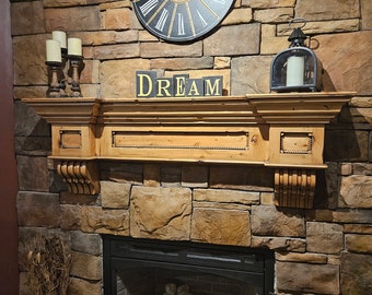 Fireplace Mantel Custom Made With Corbels - Vintage "Sierra" Design **We Do Rush Orders**