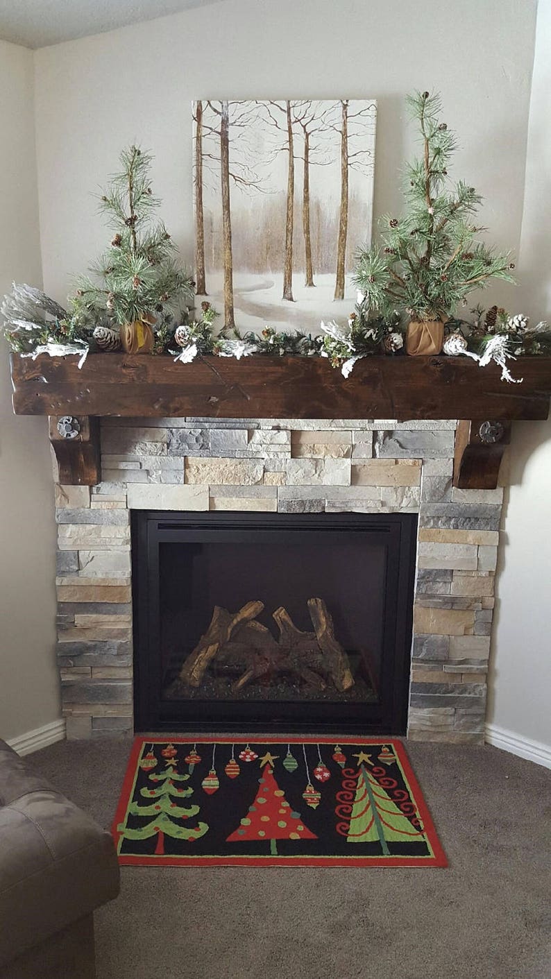 Fireplace Mantel Handmade Rustic Vintage Distressed Salvaged Old Beam & Barn Wood Design Durango 100% Satisfaction Rating On Every Site image 1