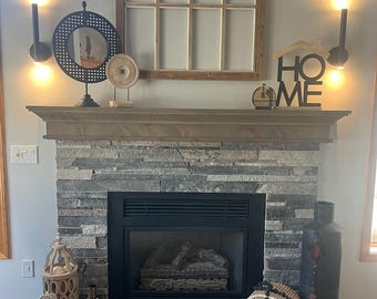Fireplace Mantel Floating Knotty Alder Modern Design And This Is Our "Aspen" Mantel
