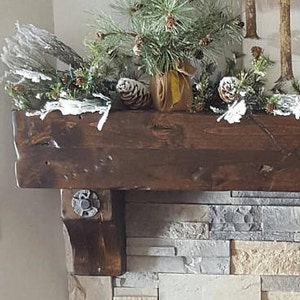 Fireplace Mantel Handmade Rustic Vintage Distressed Salvaged Old Beam & Barn Wood Design Durango 100% Satisfaction Rating On Every Site image 2