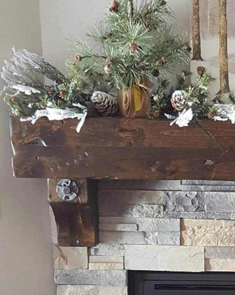 Fireplace Mantel Handmade Rustic Vintage Distressed Salvaged Old Beam & Barn Wood Design Durango 100% Satisfaction Rating On Every Site image 2