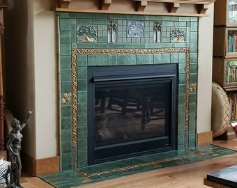 Victorian Fireplace Mantel Shelf, Knotty Alder, Craftsman Design