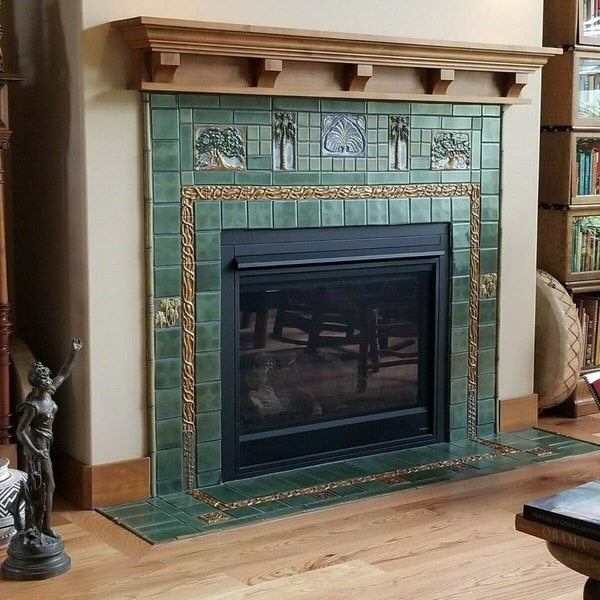 Victorian Fireplace Mantel Shelf, Knotty Alder, Craftsman Design