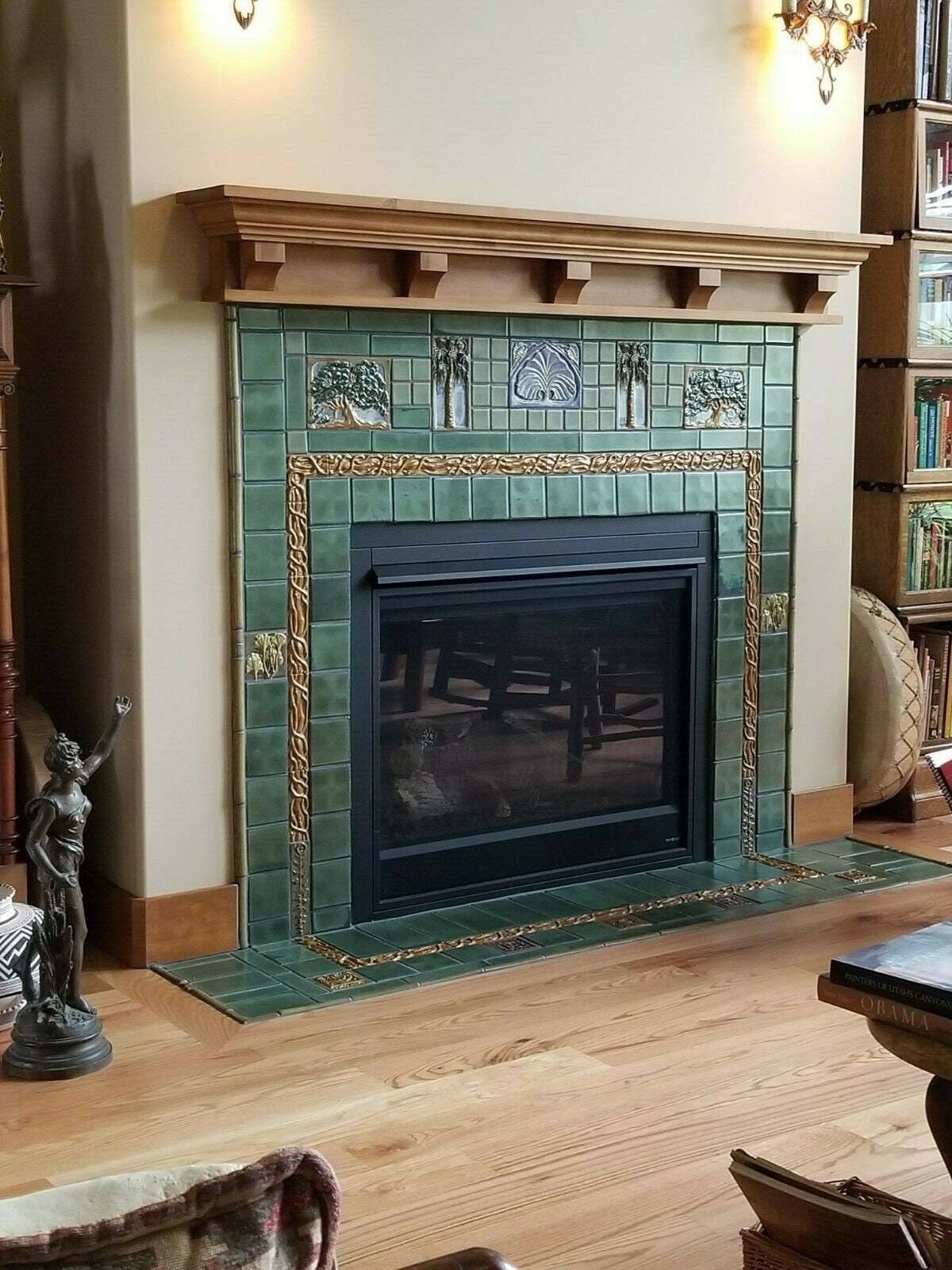 Craftsman Fireplace Glass