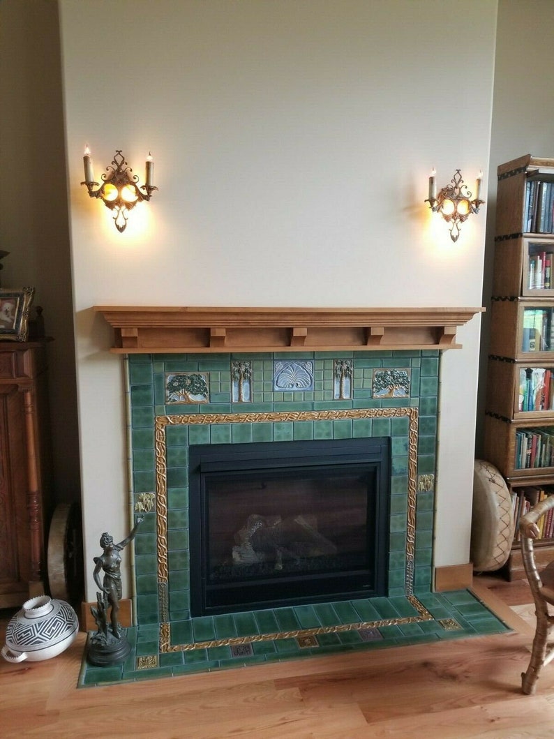 Fireplace Mantel Floating Shelf Vintage Craftsman Finish Etsy