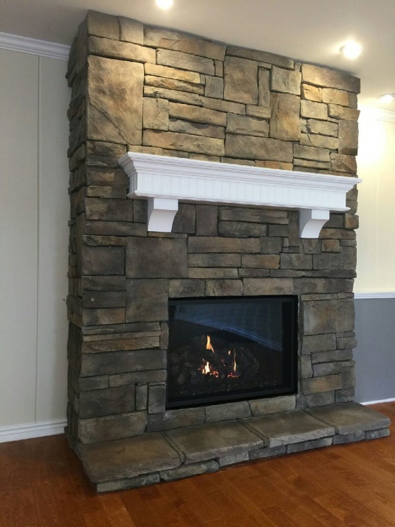 Fireplace Mantel: Painted Finish With Crown Mold Corbels we - Etsy UK