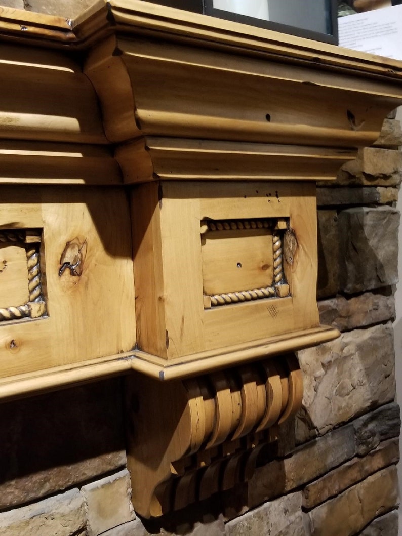 Fireplace Mantel / Shelf: Custom Made With Corbels Vintage ...