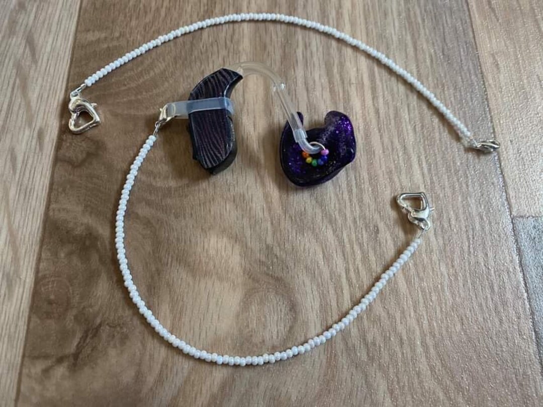 White Hearing Aid Retainers Etsy