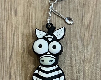 Handmade Zebra/Spoonie Keyring