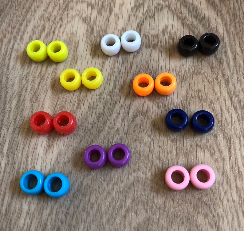 10 Pairs of Rainbow Beads for Hearing Aids
