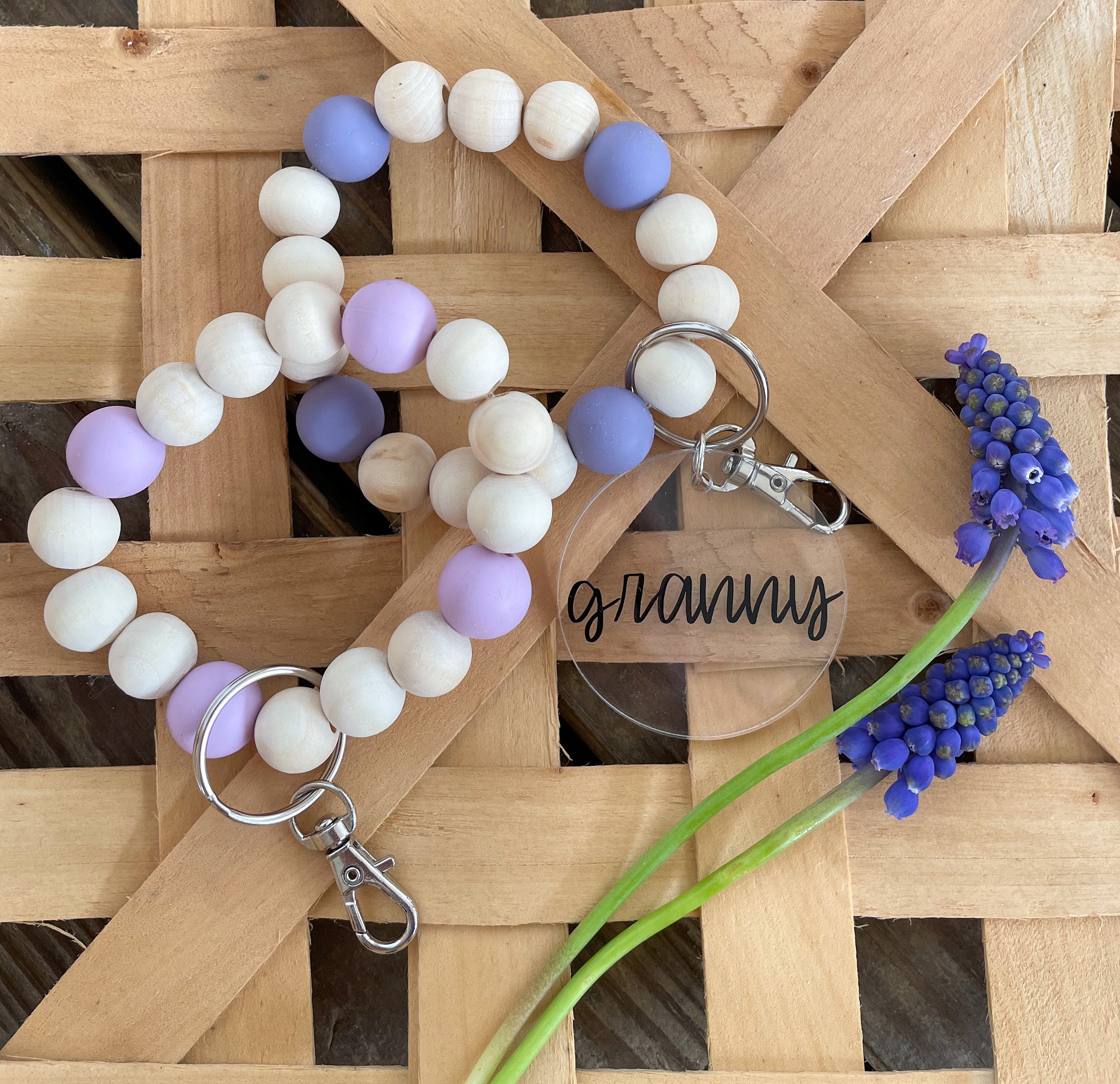 Keychain Wristlet Beaded Wristlet Key Holder Etsy