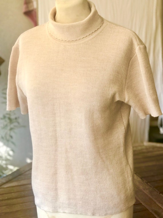 half sleeve turtleneck sweater