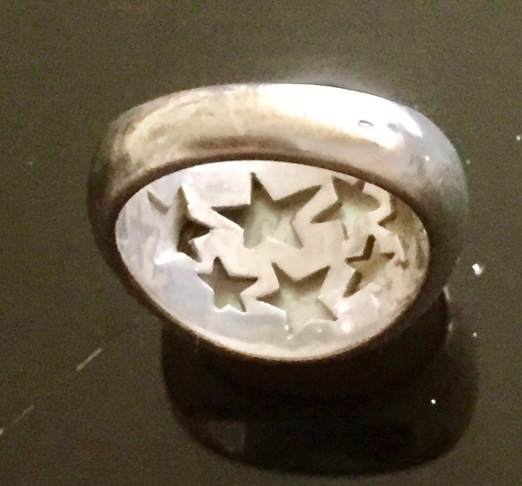 Bague Breloque Étoile Potelée En Argent Sterling - Neuf Avec Étiquettes