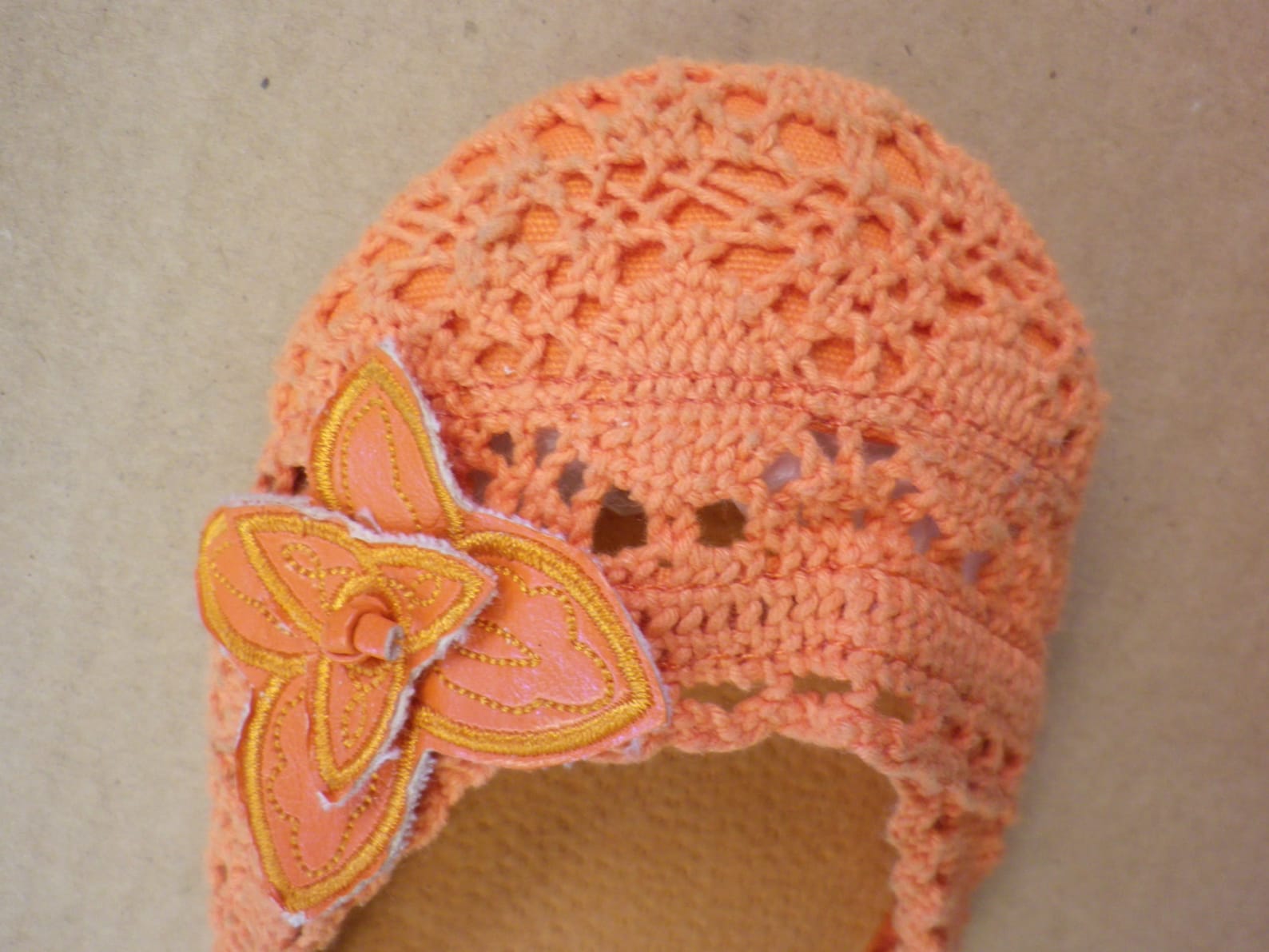 ballet flats shoes vintage slingback, cotton, lace crochet, orange color, size 39, us 7.5 uk 6 ballet flats shoes vintage slingback, cotton, lace crochet, orange color, size 39, us 7.5 uk 6
