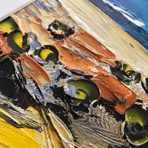 Peinture sur toile de lin à l'huile, au couteau, signée Joelle Fouilloux, Nature morte , Les calanques de Sormiou, Marseille, la Provence, image 5