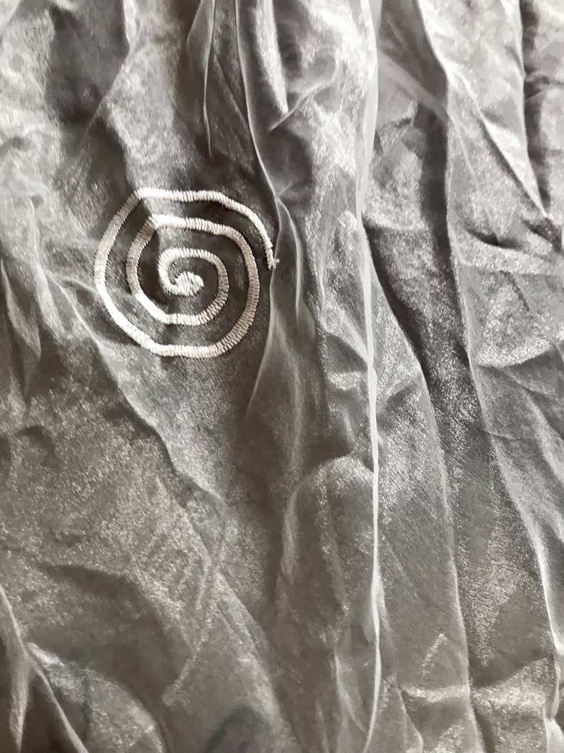 vintage ready to install white voile eyelet embroidery 100/% polyester Iridescent large curtain veil 5 m 50 x 2 m 55 arabesques decor clear
