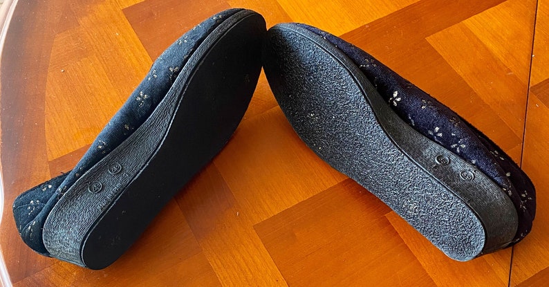 Indoor slippers, slippers, very cozy, soft soles mounted on foam, small heels, Damart, size 38, US 5 image 4
