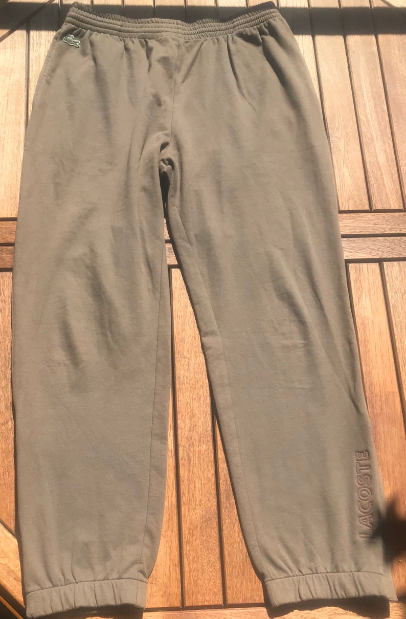 Lacoste sport pantalon de survêtement vintage coton vert ...
