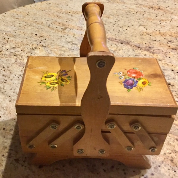 Sewing Box With Compartments Etsy