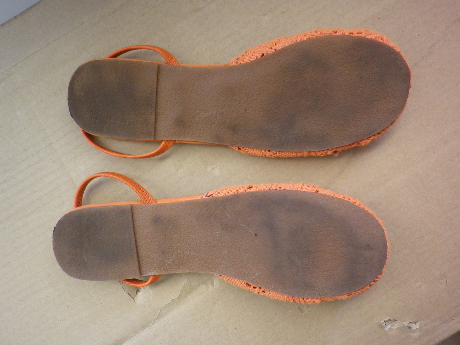 ballet flats shoes vintage slingback, cotton, lace crochet, orange color, size 39, us 7.5 uk 6 ballet flats shoes vintage slingback, cotton, lace crochet, orange color, size 39, us 7.5 uk 6