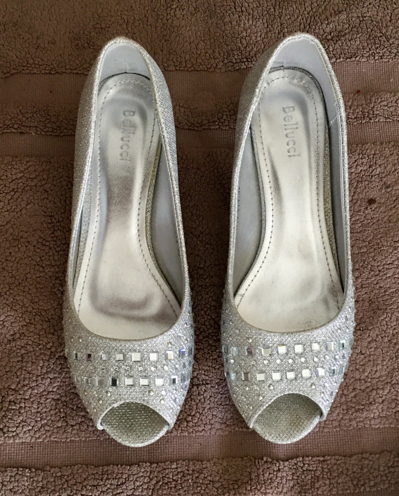 small silver heels uk