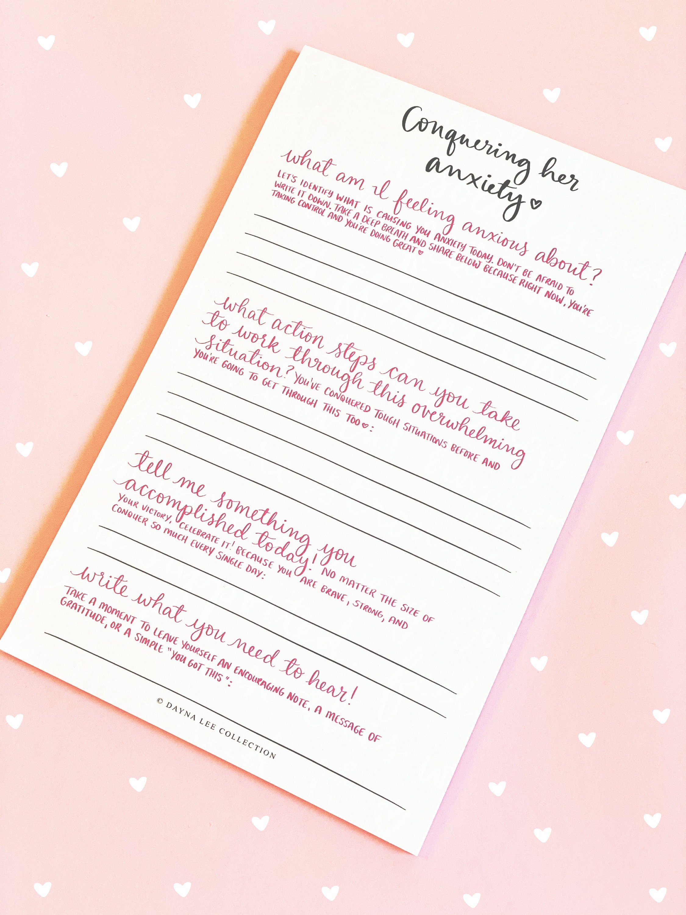 The DLC Guided Anxiety Repeated Notepad 50 sheets