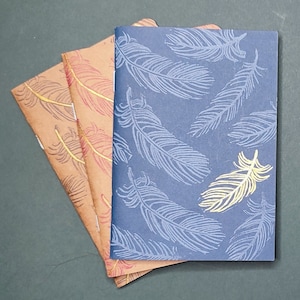 A5 / Skizzenbuch / Notizbuch / Recycling Papier Skizzenbuch / Handbedruckt / Normales Papier