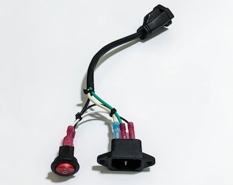 Componentes y suministros para pedaleras DIY - Cable de alimentación único con conector IEC/interruptor