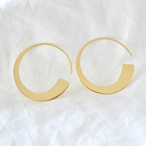 Orbit Earrings in Sterling Silver 925, Large Open Hoop Statement Earrings, Gold Statement Earrings, Jamber Jewels image 3