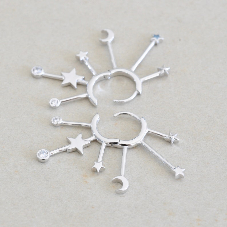 Starburst Galaxy Earrings Bold Statement Earrings Celestial Etsy